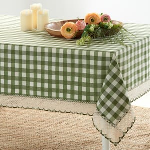 Buffalo Check 60 in. W x 120 in. L Sage Checkered Polyester/Cotton Rectangular Tablecloth