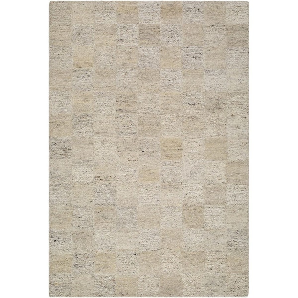 Divine Brown Global Checkered 8 ft. x 10 ft. Area Rug