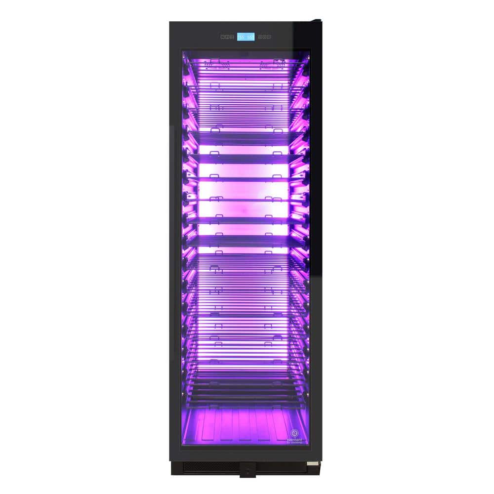 24 in. W 141-Bottle Single Zone Beverage and Wine Cooler in Black