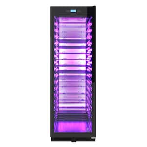 24 in. W 141-Bottle Single Zone Beverage and Wine Cooler in Black