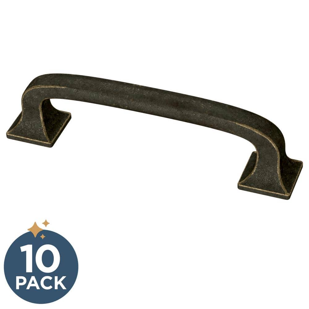 10-Pack Lombard 3 in. (76 mm) Classic Warm Chestnut Cabinet Drawer Pulls