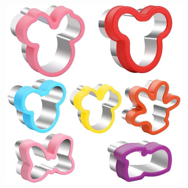 Multicolor 7-Piece Stainless Steel Cartoon Theme Pancake Mold Set for Sandwich, Cookie, Fruit, Veggie Cutting