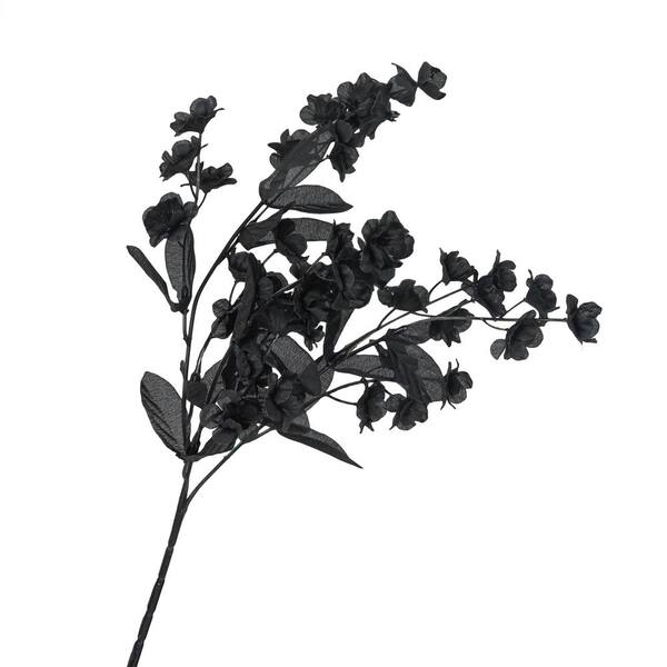 LIVING LUXURY 18 in. Black Artificial Baby's Breath Gypsophila