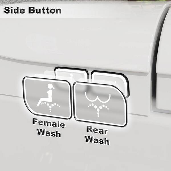 GIVING TREE Smart Toilet Bidet with 1.32 GPF Built-In Water Tank and Warm Air Dryer