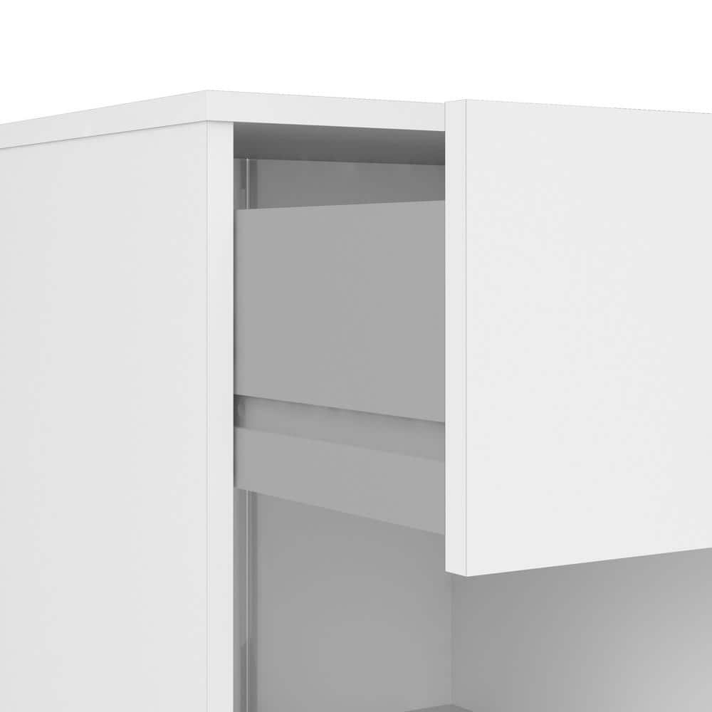 Scandinavian White Compact Nightstand with Eco-Friendly Design