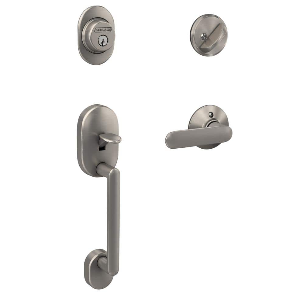 Remsen Satin Nickel Single Cylinder Door Handleset with Davlin Door Handle price history on PriceWatchPro
