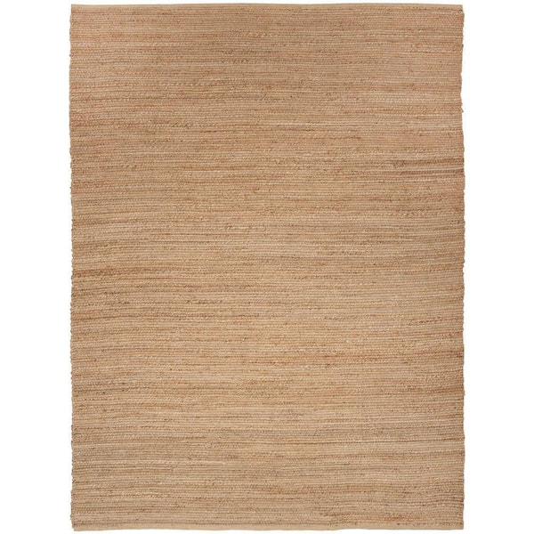 Nourison Natural Jute Natural 7 ft. x 10 ft. All-Over Design Contemporary Area Rug