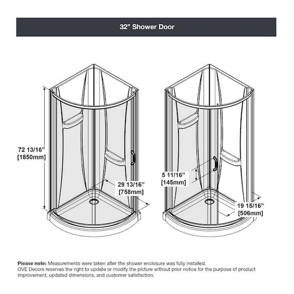 Ove Decors Breeze 31 Shower Door Kit