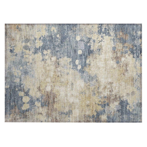 Chantille Machine Washable Indoor/Outdoor Abstract ACN1992 Gold 2 ft. x 3 ft. Accent Rug