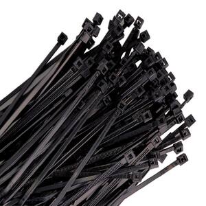 4 in. Black Nylon Wire Tie, 18 lb. Tensile (100-Pack)