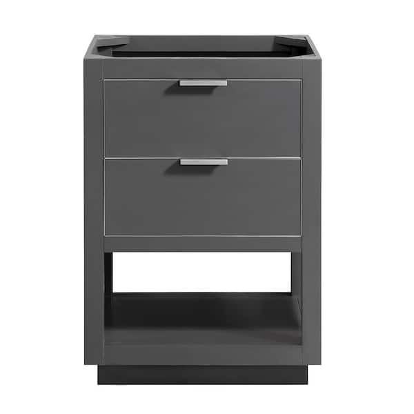 Avanity Allie 24 in. W x 21.5 in. D x 34 in. H Bath Vanity Cabinet Only in Twilight Gray with Silver Trim