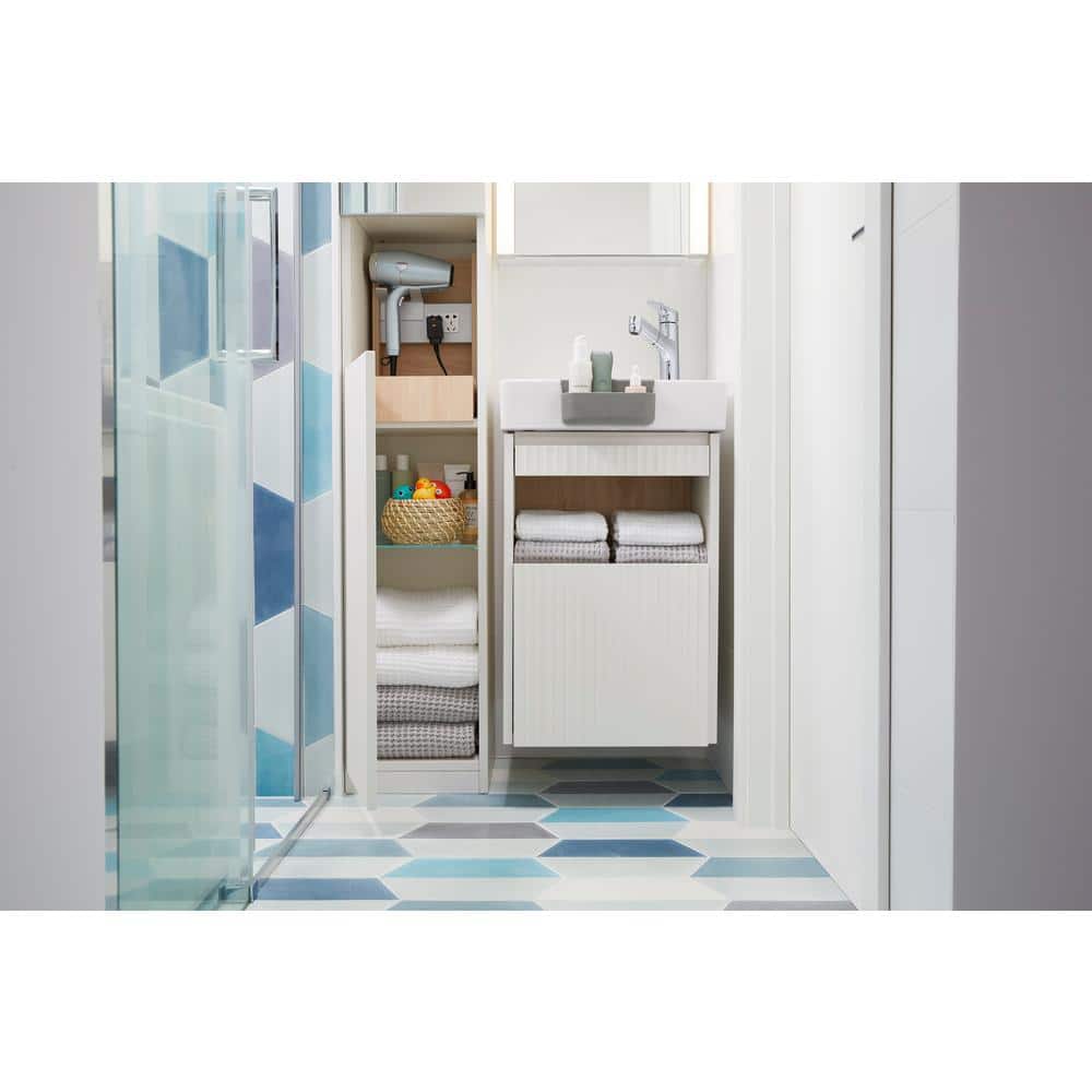 White 22-3/4" Wall-Hung Bathroom Vanity Cabinet