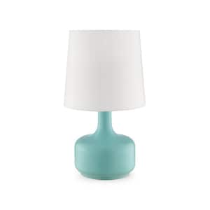 17.25 in. Green Standard Light Bulb Gourd Bedside Table Lamp