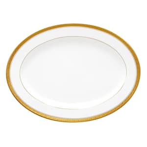 Crestwood Gold 14 in. (Gold) Porcelain Oval Platter