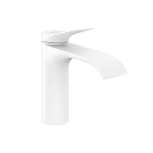 Vivenis Single Handle Bathroom Faucet in Matte White
