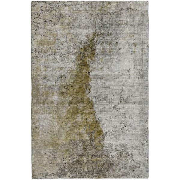 Dream Shag Premium Machine Washable Abstract ADS646 Brown 10 ft. x 14 ft. Area Rug