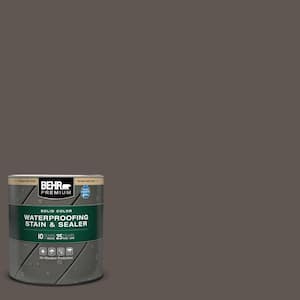 1 qt. #N140-7 Timber Brown Solid Color Waterproofing Exterior Wood Stain and Sealer