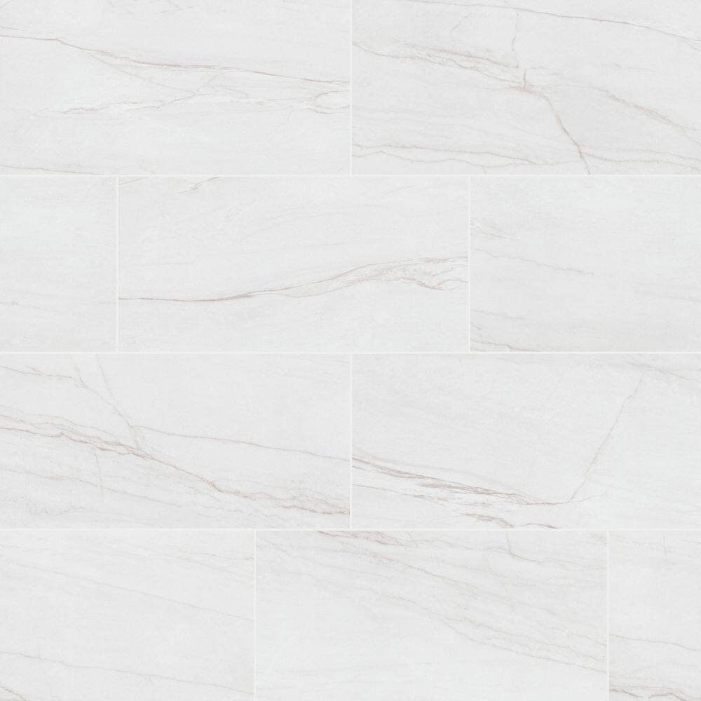 Leonardo Blanca 12 in. x 24 in. Polished Porcelain Marble Look Floor and Wall Tile (48 Cases/576 sq. ft./Pallet) price history on PriceWatchPro