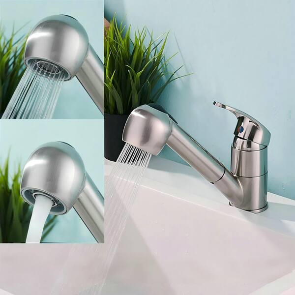 Kitchen Sink Faucet Pull-Out Spray Head – 2-Function, G1/2 Connection, Polished Chrome, ABS Plastic, Easy Tool-Free Installation