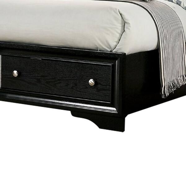 Furniture of America Demartin Black Wood Frame King Platform Bed with  Storage IDF-7223BK-EK - The Home Depot