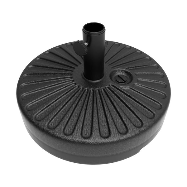 Weighted Plastic Patio Umbrella Base in Black