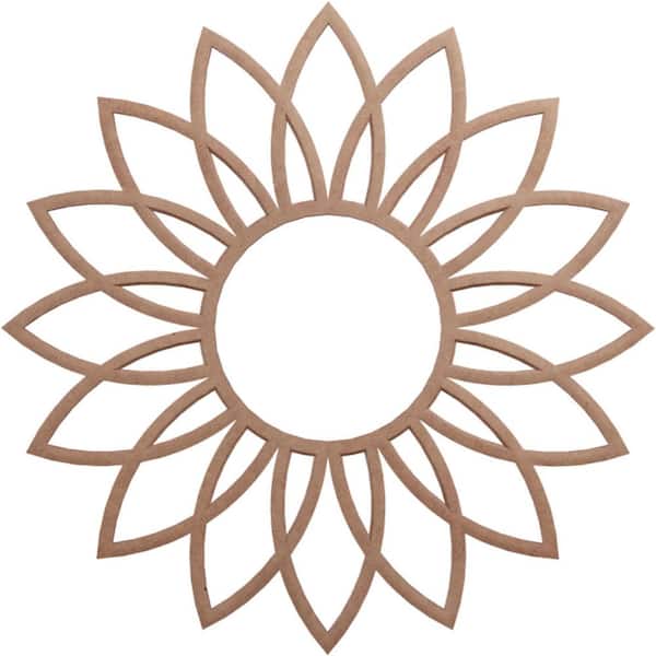Ekena Millwork 0.375 in. x 5.625 in. x 16 in. Wood Medallion Moulding