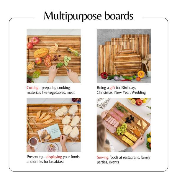 Multi-hardwood Mini Cutting Boards, Set of 4, Handmade Natural Cutting  Boards, Small Portable Cutting Board, Serving Plate 