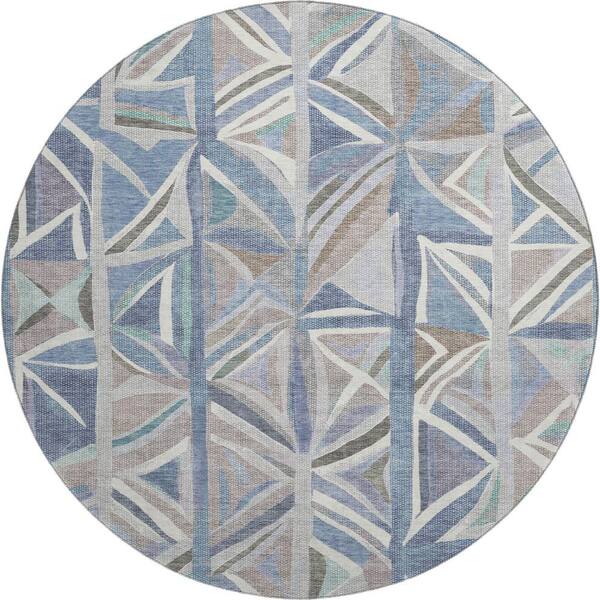 Addison Rugs Mayfield Premium Machine Washable Abstract AMF2253 Denim 8 ...