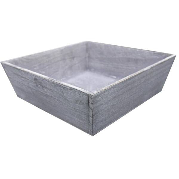 ADMIRED BY NATURE Grey Washed Wood Tray