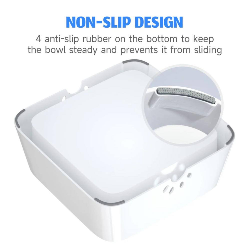 Els Pet 2L White and Gray Floating Dog Bowl