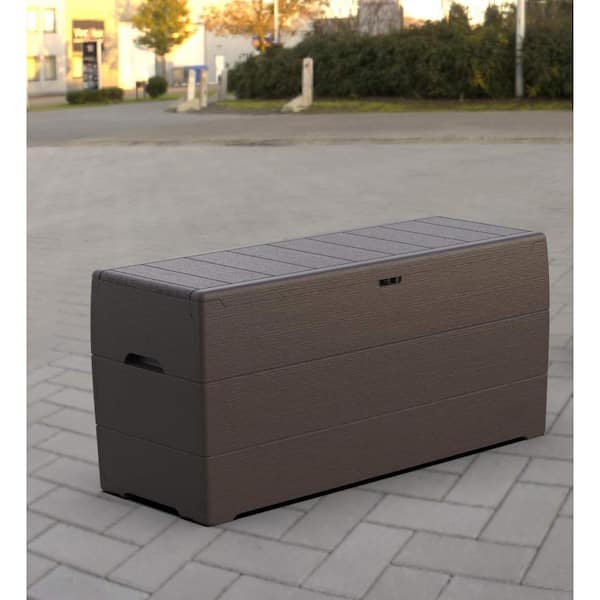 Gray Duramax 86600 Resin Outdoor Storage Deck Box 