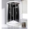 Lavish 31-1/2 in. x 31-1/2 in. x 86 in. Corner Drain Corner Shower ...