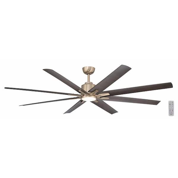 Kensgrove II 72 in. Smart Indoor/Outdoor Gold Ceiling Fan with Adjustable White with Remote Included Powered by Hubspace
