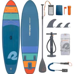Compact Light-Weight 126 in. Navy Zion PVC Inflatable Paddleboard with Accessories