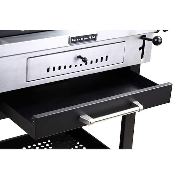 Masterbuilt MB20040919 Charcoal Grill With Storage Cabinet And Shelves ...