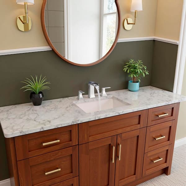 8 in. Widespread Double-Handle Bathroom Faucet with Pop-Up Drain 3-Hole Vanity Sink Faucet Spout in Brushed Nickel