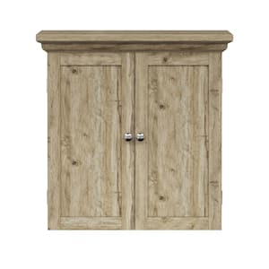 Stratford 22.24 in D x 7.99 in W x 24.02 in H Bathroom Storage Wall Cabinet in Light Oak