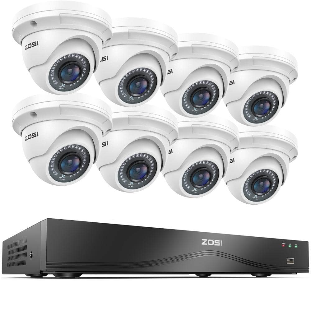 16-Channel 5MP NO Hard Drive POE NVR Security Camera System with 8 Wired IP Dome Cameras price history on PriceWatchPro