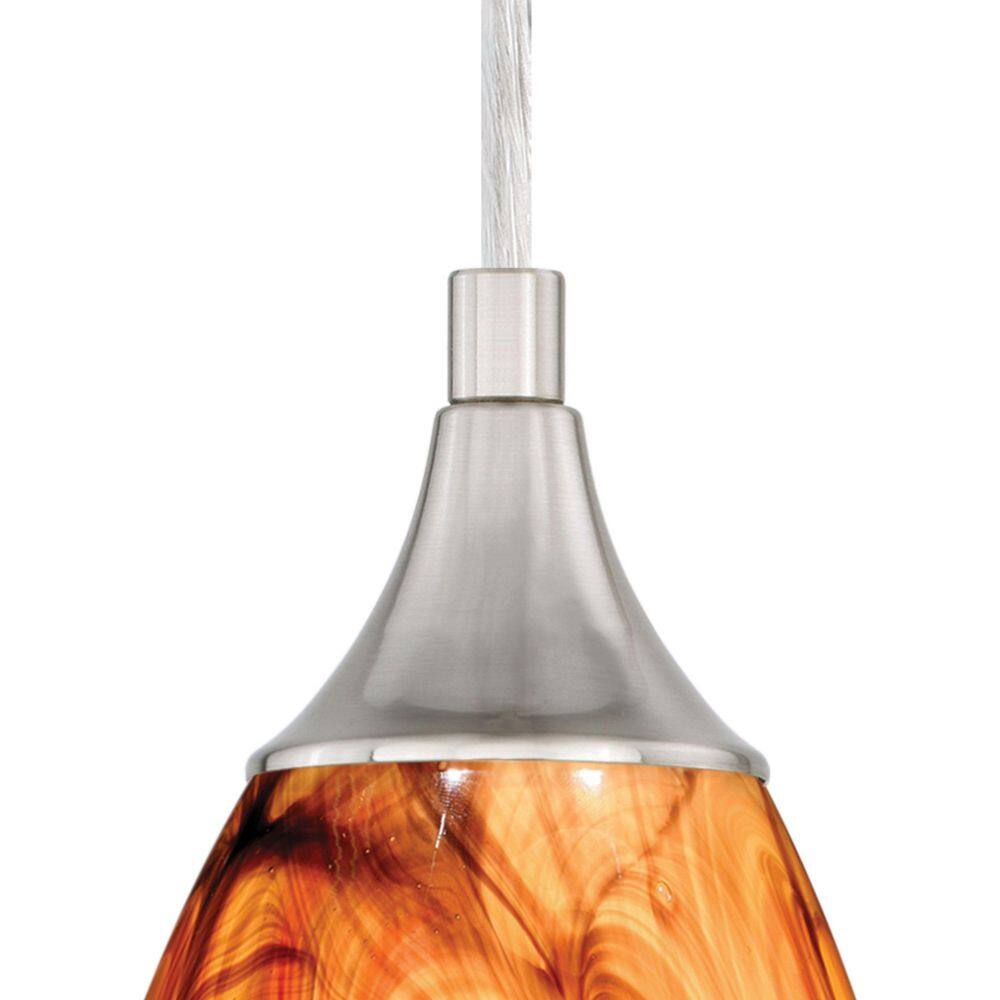 Milano Satin Nickel Mini Pendant with Hand-Blown Glass