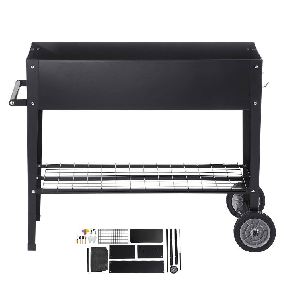 42.5 in. x 19.5 in. x 31.5 in. Raised Garden Bed, Galvanized Steel Planter Box with Legs for Flowers.Cabinet Type price history on PriceWatchPro
