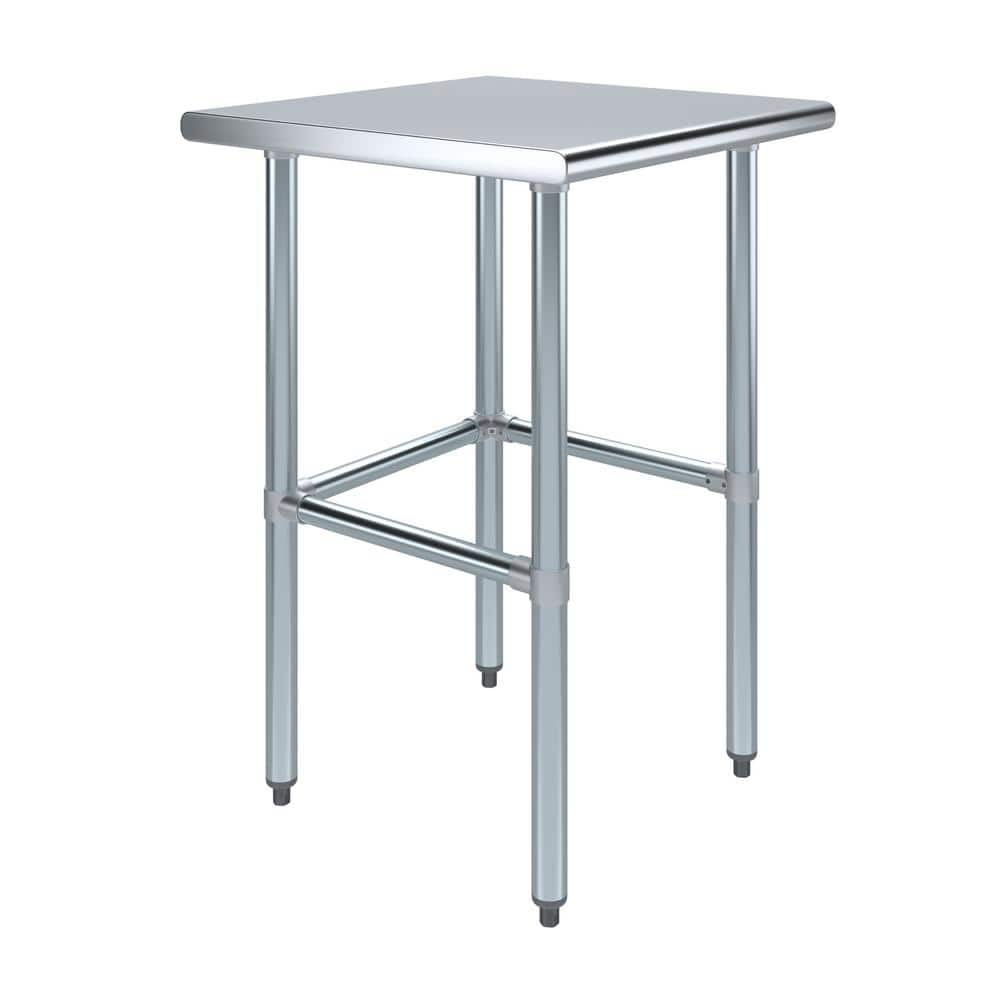 24" x 24" Stainless Steel Utility Work Table with Open Base