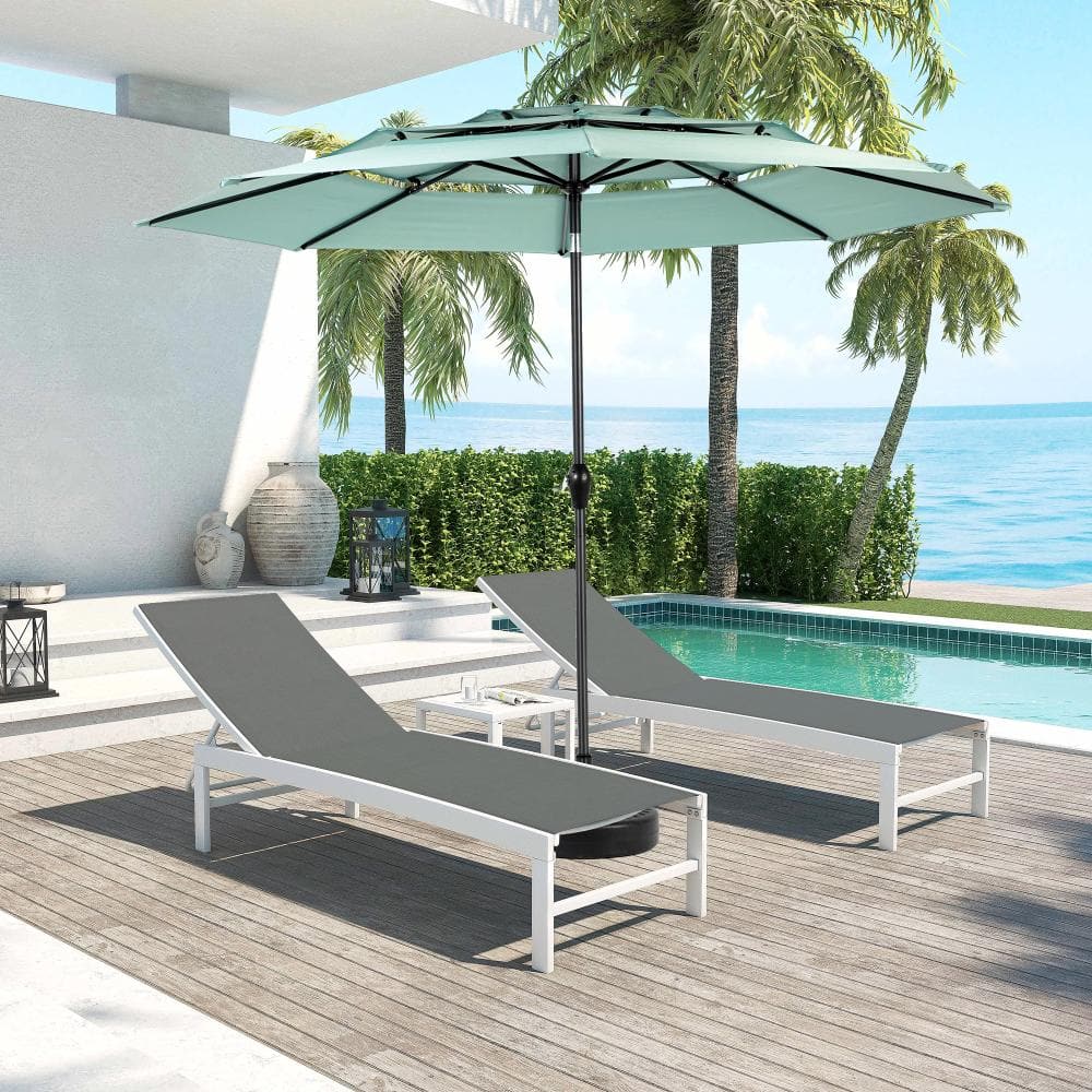 10ft. Aluminium 10ft. 3-Tier Auto-tilt Umbrella ,Outdoor Patio Umbrella Market Table Pool Deck Umbrella, Green (No Base) price history on PriceWatchPro