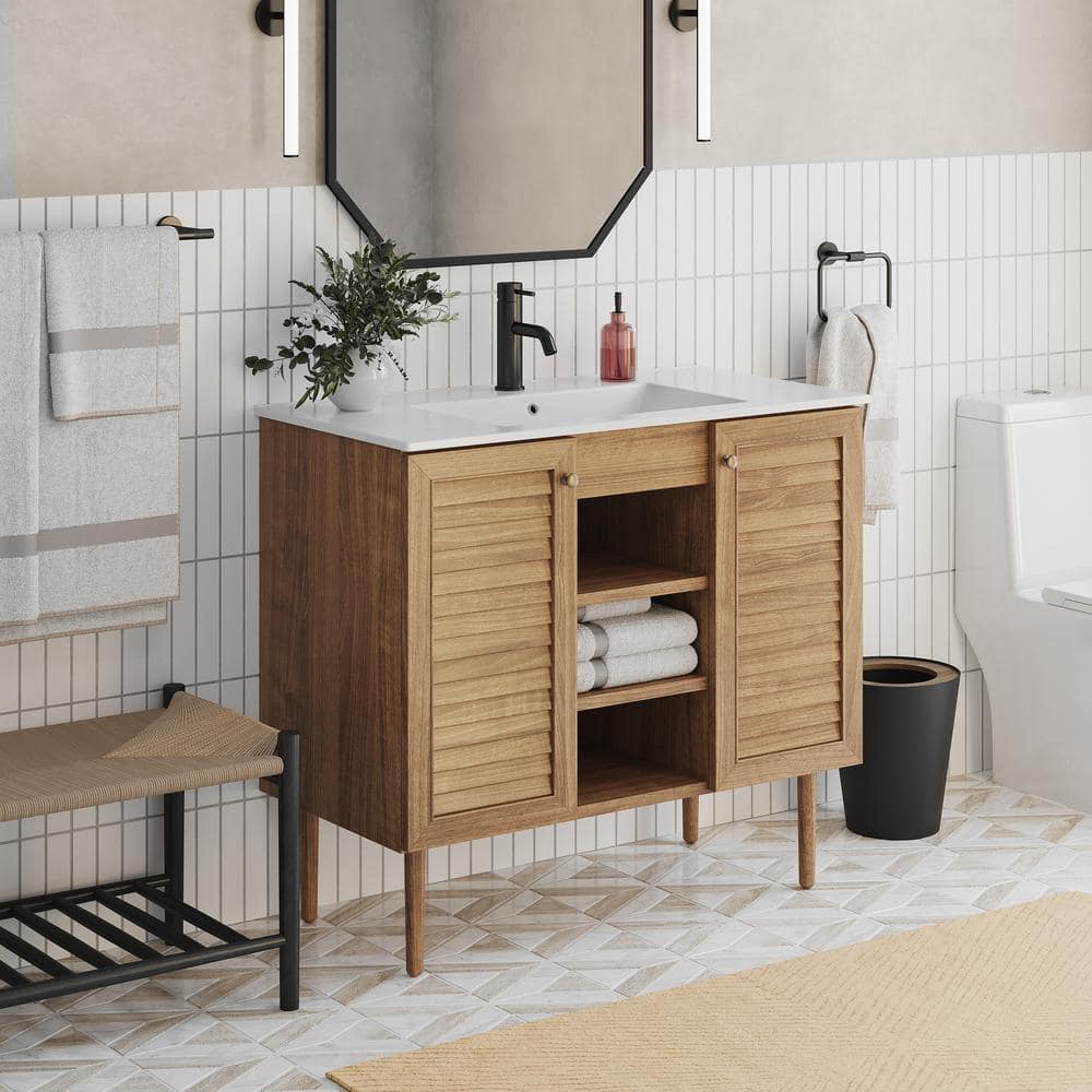 Swiss Madison Bron 36 in. Bathroom Vanity in Oak SM-BV374 - The