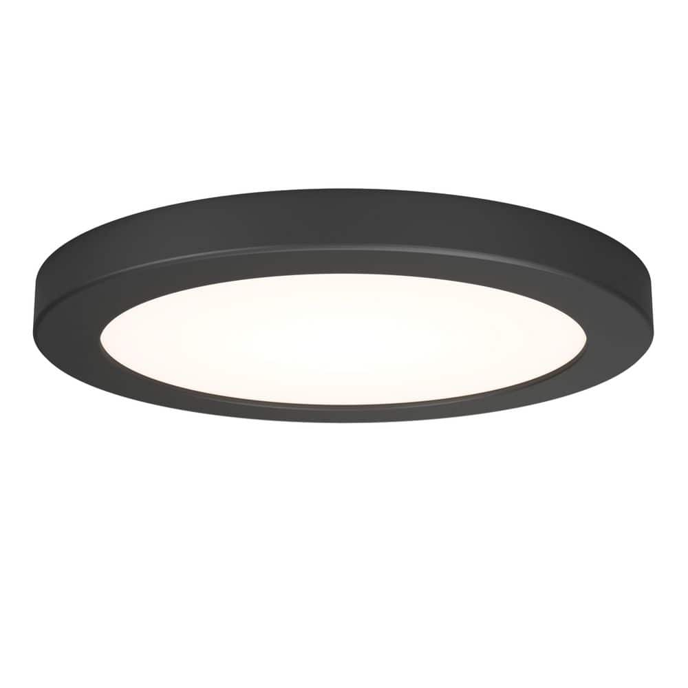 Europa Disk 7 in. 1 Light Black Selectable LED Flush Mount Ceiling Light price history on PriceWatchPro