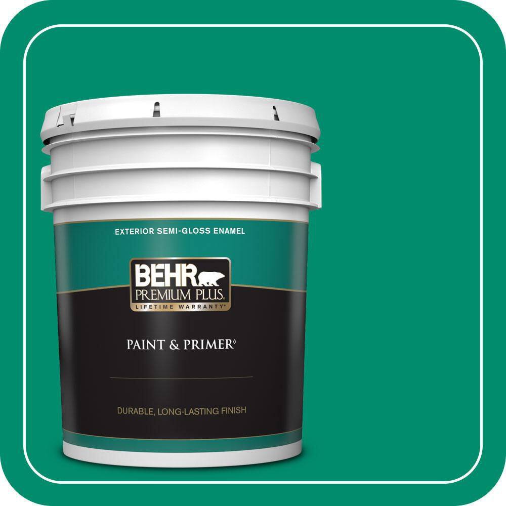5 gal. #S-G-470 Festive Green Semi-Gloss Enamel Exterior Paint & Primer price history on PriceWatchPro