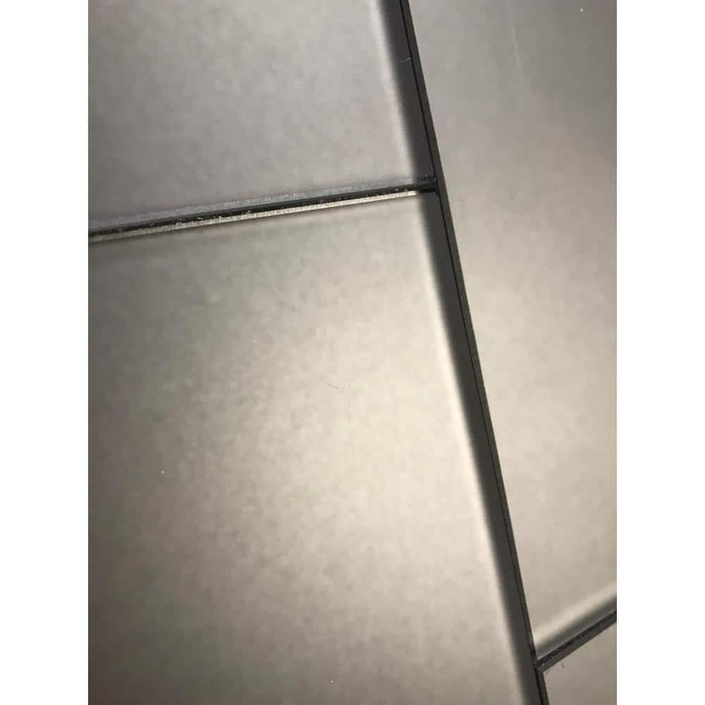 Gray Matte Glass Subway Wall Tile 3x12