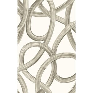 Calix White Twisted Geo Wallpaper