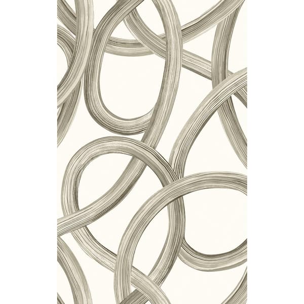 OhPopsi Calix White Twisted Geo Wallpaper Sample