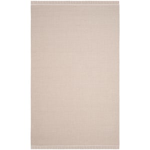 Montauk Ivory/Gray 5 ft. x 8 ft. Multi-Striped Solid Area Rug