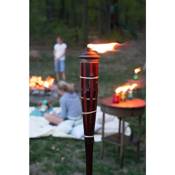 60 in. Royal Polynesian Bamboo Torch Dark Finish (Pack of 4)